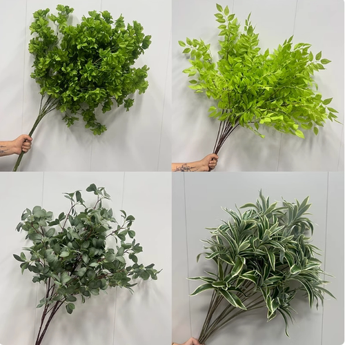 婚庆仿真绿植鸭掌木海芋叶
