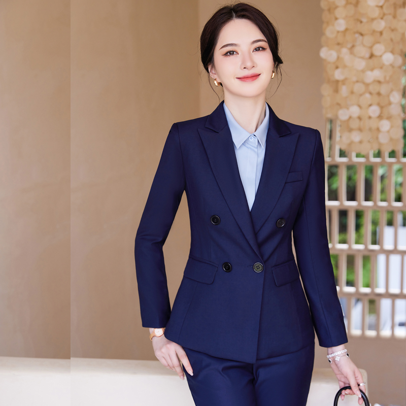 工作服女职业气质西装套装春秋五星级酒店前台经理高端三件套正装