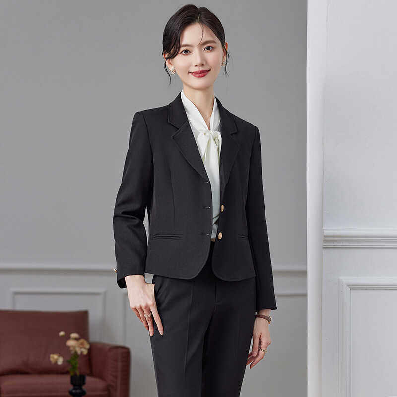 高端气质西装套装女秋冬季新款韩版长袖小个子经理销售职业装正装