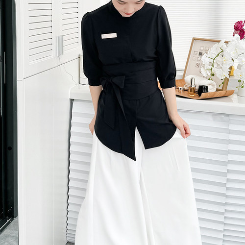工作服纹绣技师服9分裤长袖