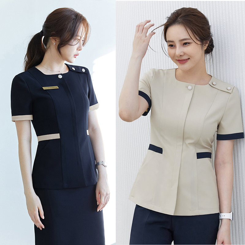 美容工作服女护士宠物医院护理医美高端药店皮肤管理师分体套装夏