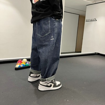 男童秋冬宽松韩版百搭牛仔裤