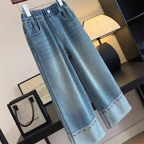 装女童春秋冬季休闲简约牛仔裤