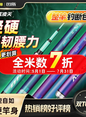 创威凌天二代大小综合钓鱼竿手杆超轻超硬鲢鳙鲤鲫鱼竿台钓竿渔具
