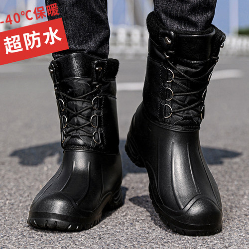 保暖2024冬季男士雪地靴加绒保暖