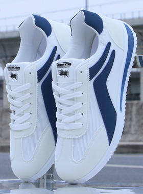 2025新品夏季男士透气网鞋时尚轻便软底运动休闲鞋潮流阿甘鞋男鞋