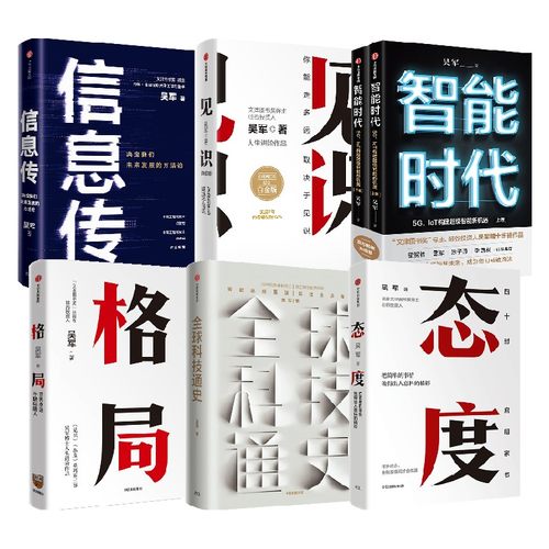 吴军作品系列（套装6册） 信息传+智能时代新版+全球科技通史+见识+态度+格局 经济理论  提升个人认知 中信 正版 - 封面