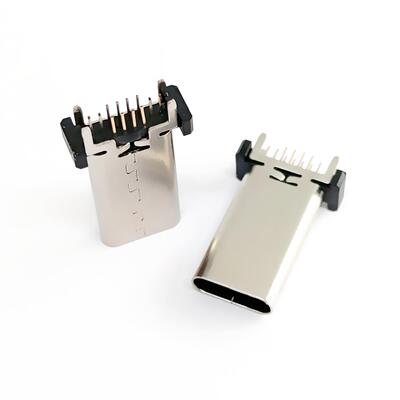 TYPE-C口母座16PIN立式直插板立贴加长款13.0/13.7/15.0/17.5立插