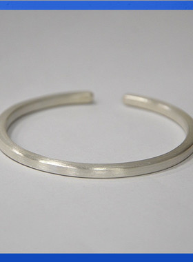 熊老三原创设计《持剑》999纯银手镯男女款情侣足银手环简约刻字