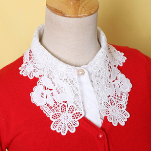 精美品假领子女秋冬夸张大款衣领蕾丝镂空衬衫娃娃领毛衣打底装
