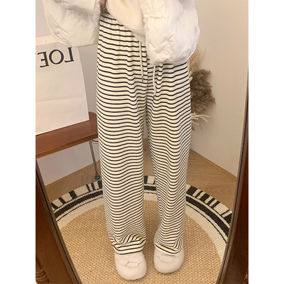 高腰韩版宽松长裤小个子显高