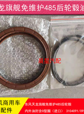 东风天龙旗舰560 485桥后轮毂油封带密封圈 3104091/092—ZF99A