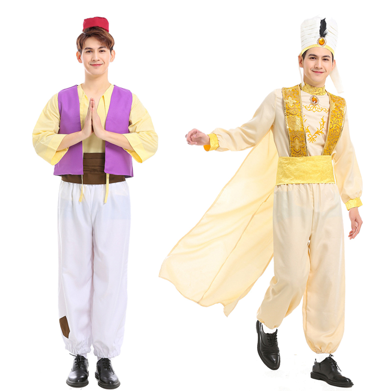 男款阿拉丁王子Prince Aladdin Cos服装万圣节舞会派对舞台演出服