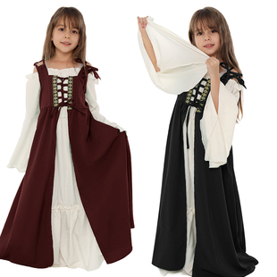 儿童中世纪文艺复兴复古连衣裙舞台剧演出骑士服Medieval Costume