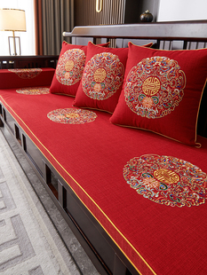 冬款高端红木沙发垫子实木定做海绵坐垫子新中式加厚木质椅子座垫