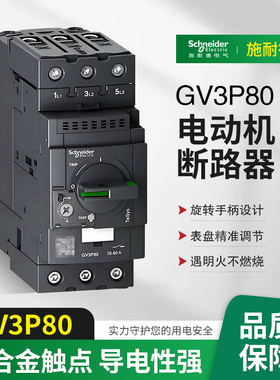 施耐德电气GV3P40P50P65P75P80ME80C进口电动机马达保护断路器