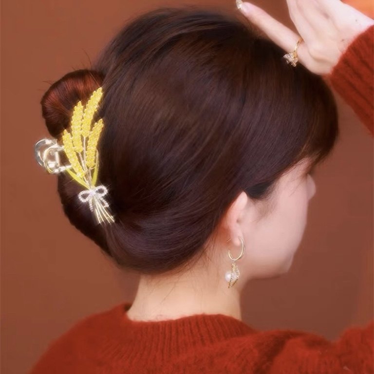 2023新款优雅麦穗发夹女高级感后脑勺抓夹鲨鱼夹盘发卡网红头饰,饰品/流行首饰/时尚饰品新,发饰,淘宝优惠券,粉丝福利购,淘宝优惠卷