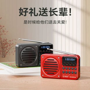 琅韵C62收音机老人便携式小型迷你蓝牙音箱音响插卡随身听播放器