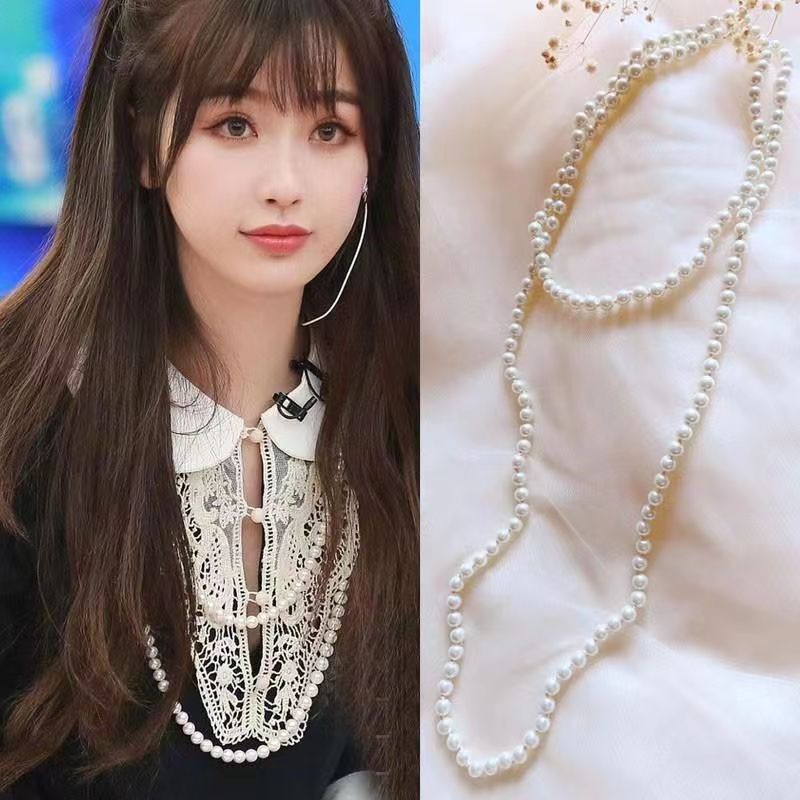 韩茹仿珍珠玻璃珠圆珠女项链