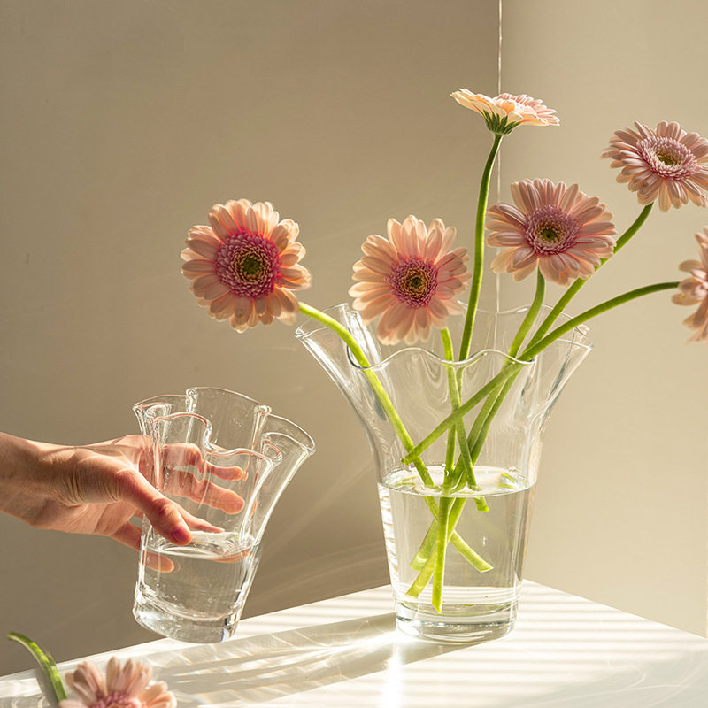 创意北欧简约手工波浪口白菜玻璃花瓶家居软装台面水培果盘摆件,家居饰品,装饰摆件,淘宝优惠券,粉丝福利购,淘宝优惠卷