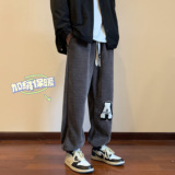 雪尼尔灯芯绒字母毛巾绣束脚裤冬季保暖裤xz1002-1-K1058P68控88，男装棉衣，星座906（原电商a316-1）