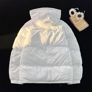 中性款!菊花印花保暖加厚棉袄面包服xz1002-1-Y65P128控158图片