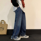 2025春季新款排扣牛仔裤直筒裤子xz1002-1-K1062P65控78，男装牛仔裤，星座906（原电商a316-1）