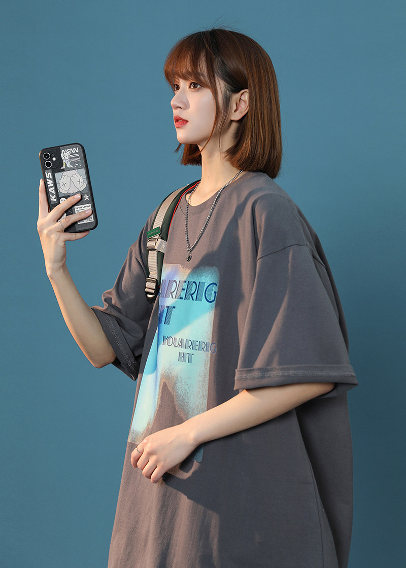 2026新款原创宽松字母印花T恤xz1002-1-Y32P25控38,男装T恤,星座906（原电商a316-1）