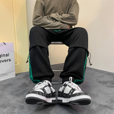 2026新款春秋宽松贴标束脚裤男女潮流运动裤xz1002-1-K53P55控75，女装休闲裤，星座906（原电商a316-1）