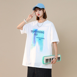 2022中性夏季新款原创字母印花短袖xz1002-1-Y32P25控38，男装T恤，星座906（原电商a316-1）