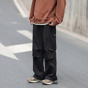2026新款美式复古褶皱潮流工装裤男士束脚裤xz1002-1-K56p60控78图片