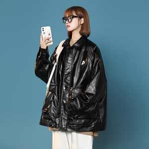 新款秋季新款女皮衣xz1002-1-Y62p78控108图片