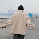 新款鱼骨纹加绒加厚羊羔绒棉衣xz1002-1-Y68p118控158，男装棉衣，星座906（原电商a316-1）