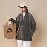 2026年中性春夏季新款宽松灯芯绒免烫休闲衬衫xz1002-1-Y26P48，男装衬衫，星座906（原电商a316-1）