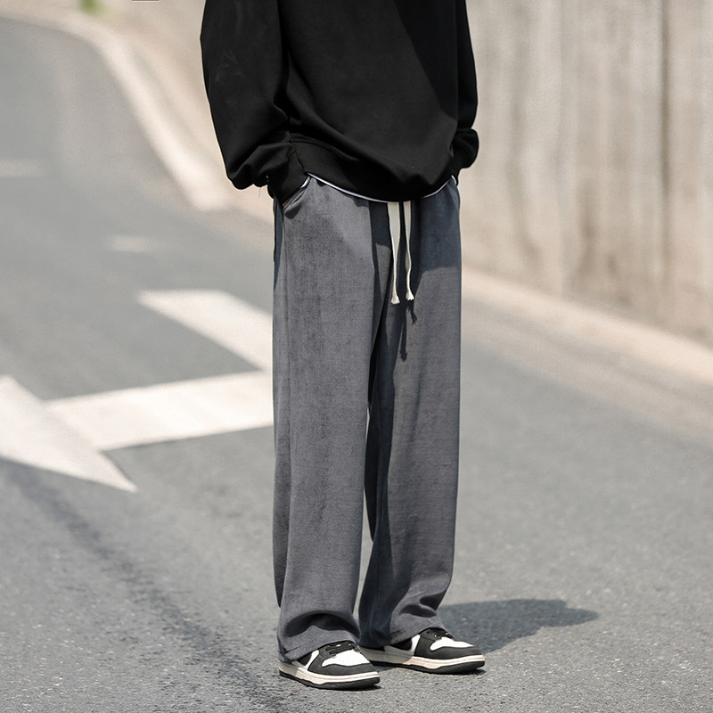 新款灯芯绒纯色休闲宽松男士卫裤长裤xz1002-1-K55p50控68,男装休闲裤,星座906（原电商a316-1）