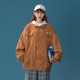 中性款！秋装新款麂皮绒夹克外套休闲鹿皮大码工装上衣，男装夹克，星座906（原电商a316-1）