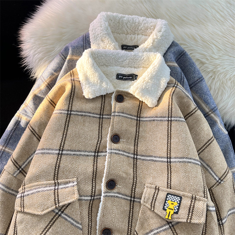 中性款!新款毛呢加绒加厚夹克潮流宽松棉衣xz1002-1-Y67p105控135，男装夹克，星座906（原电商a316-1）