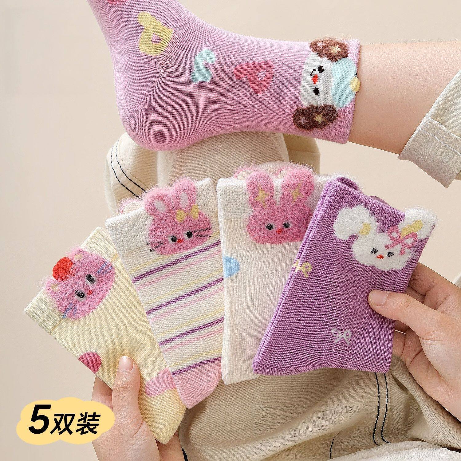 儿童袜子女童宝宝中筒袜春秋季长筒袜女孩秋款袜子小孩童袜