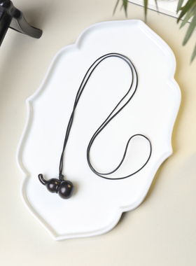 原创手工雕刻黑檀木葫芦手把件吊坠挂件毛衣链吊坠