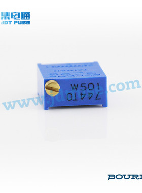 顶调伯恩斯电位器 可调电阻 3296W-1-501LF BOURNS 电位器蓝色