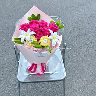 成品花束广志送给美伢的花同款扭扭棒玫瑰情人节浪漫生日礼物毕业