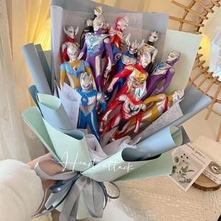 奥特曼草莓熊成品玩偶花束送男友拍照定制朋友生日惊喜创意礼物