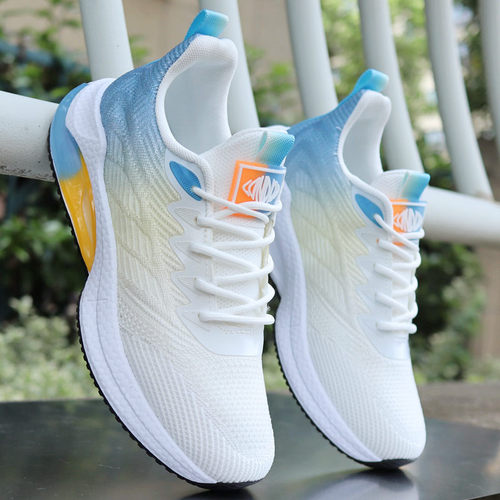 男鞋2025新款透气运动鞋春秋网面跑步鞋青少年软底百搭老爹鞋男鞋