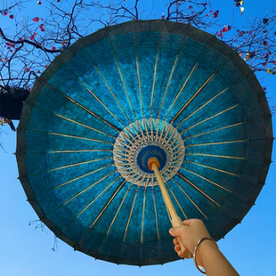 临渊手造纸油纸伞 物新工坊古风云龙纸防雨防晒非遗实用新中式伞