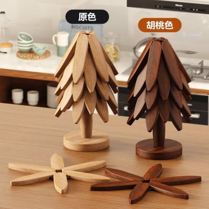 实木一棵树隔热垫餐桌垫创意家用防止烫手锅垫杯垫木质摆件碗垫子