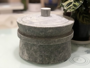 西藏特产正宗天然墨脱皂石石锅22cm林芝产地直发包邮明火煲汤炖锅