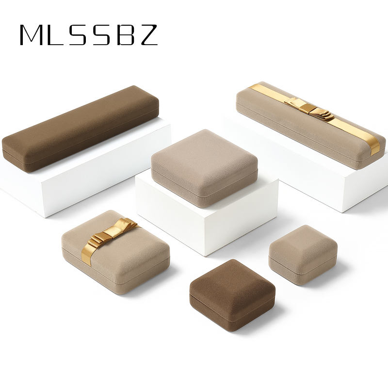 珠宝首饰收纳盒绒布盒子