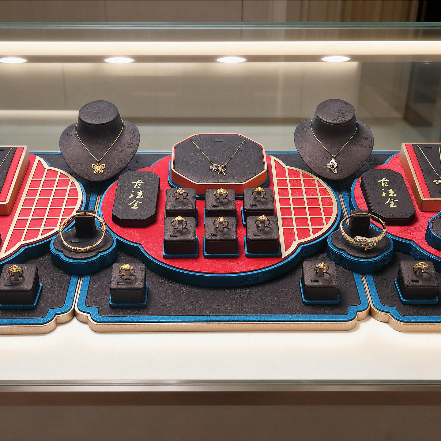 古法金珠宝展示道具柜台戒指吊坠耳环项链首饰架黄金饰品陈列托盘,饰品/流行首饰/时尚饰品新,首饰展示架,淘宝优惠券,粉丝福利购,淘宝优惠卷