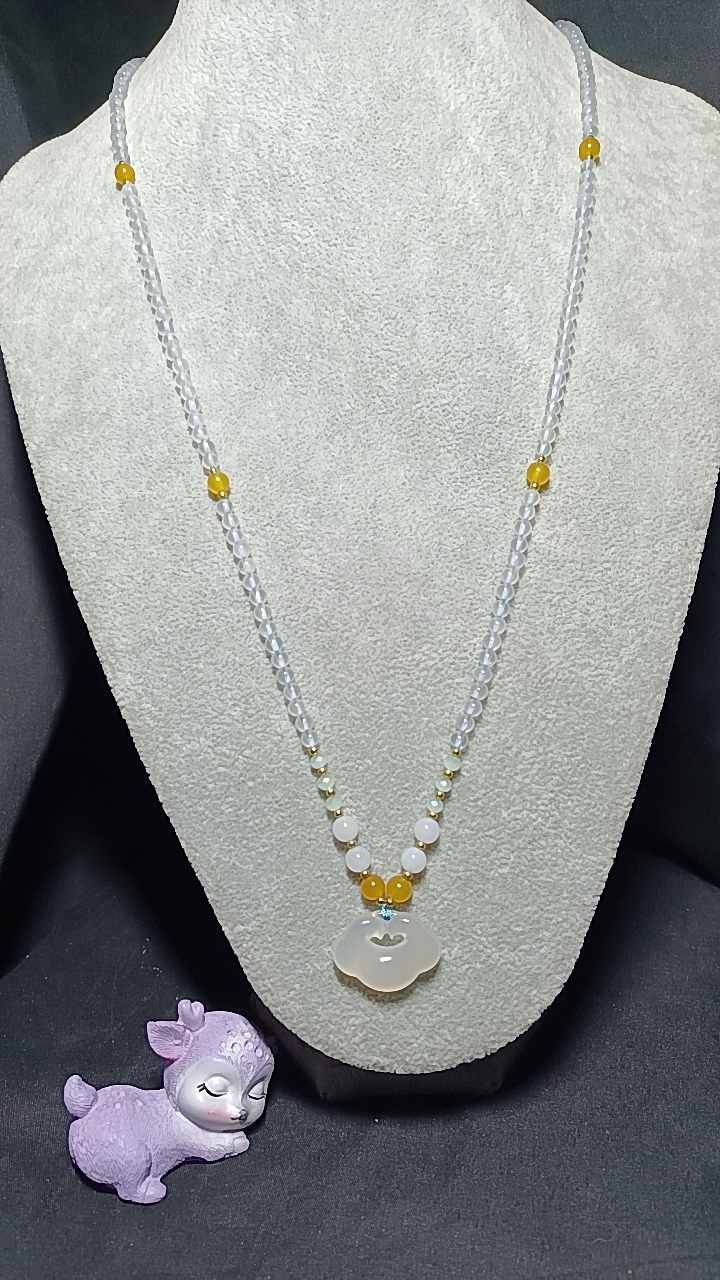 原创设计 主图款 天然玛瑙毛衣链  75cm