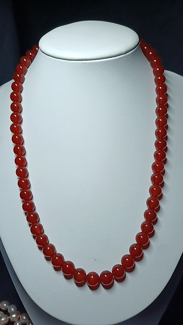 原创设计 主图款 卡8.2+A级红玛瑙项链48cm